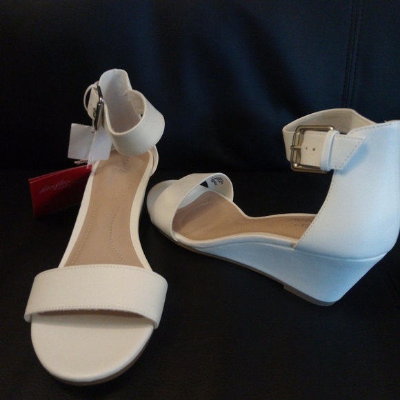 Dexflex 2 1/2" Wedge sandals White - Memory foam - Picture 2 of 5